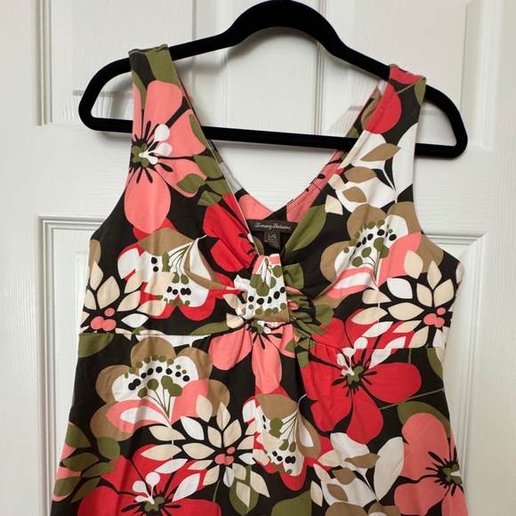 Tommy Bahama - Island print Tank top Coral/green size L - Picture 1 of 3